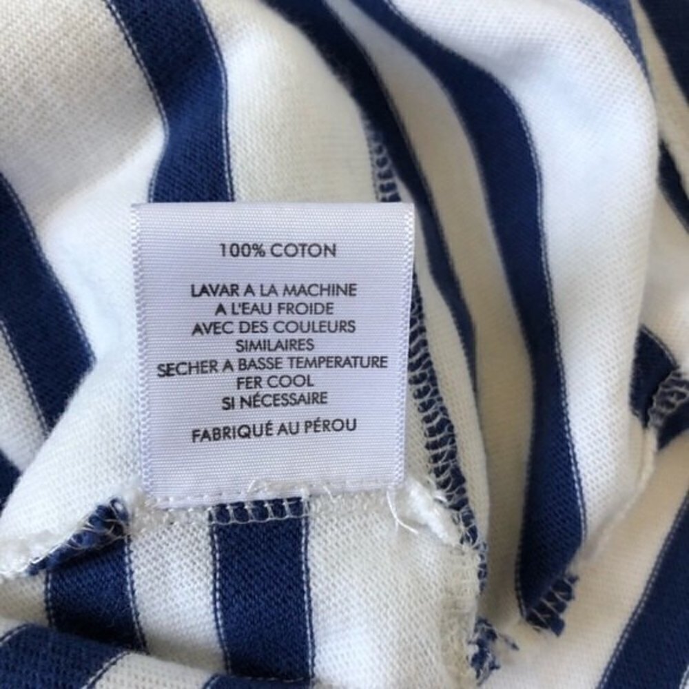 WHITE & Warren Striped Red White & Blue Cotton Popover Shirt Dress Relaxed M - Picture 7 of 11